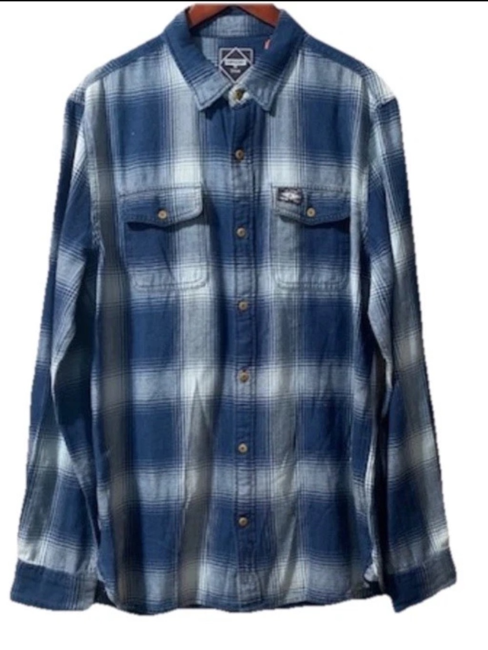 Superdry plaid flannel shirt men’s Size L NWT